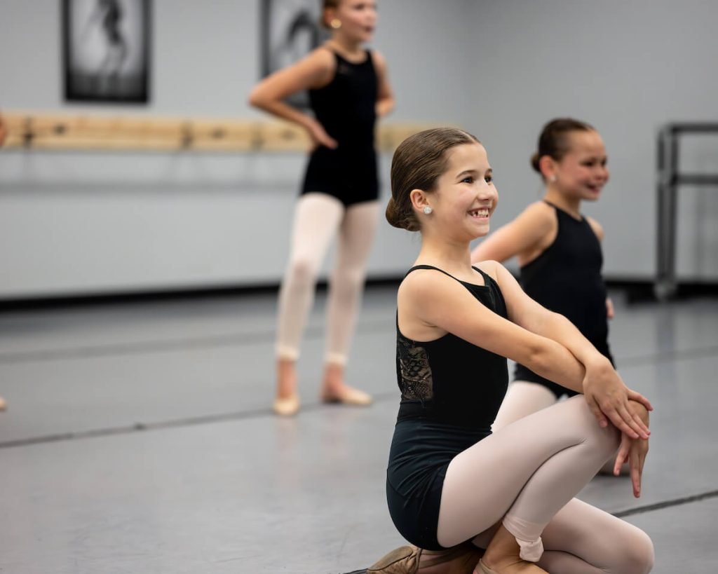 Jazz dancer in dance class